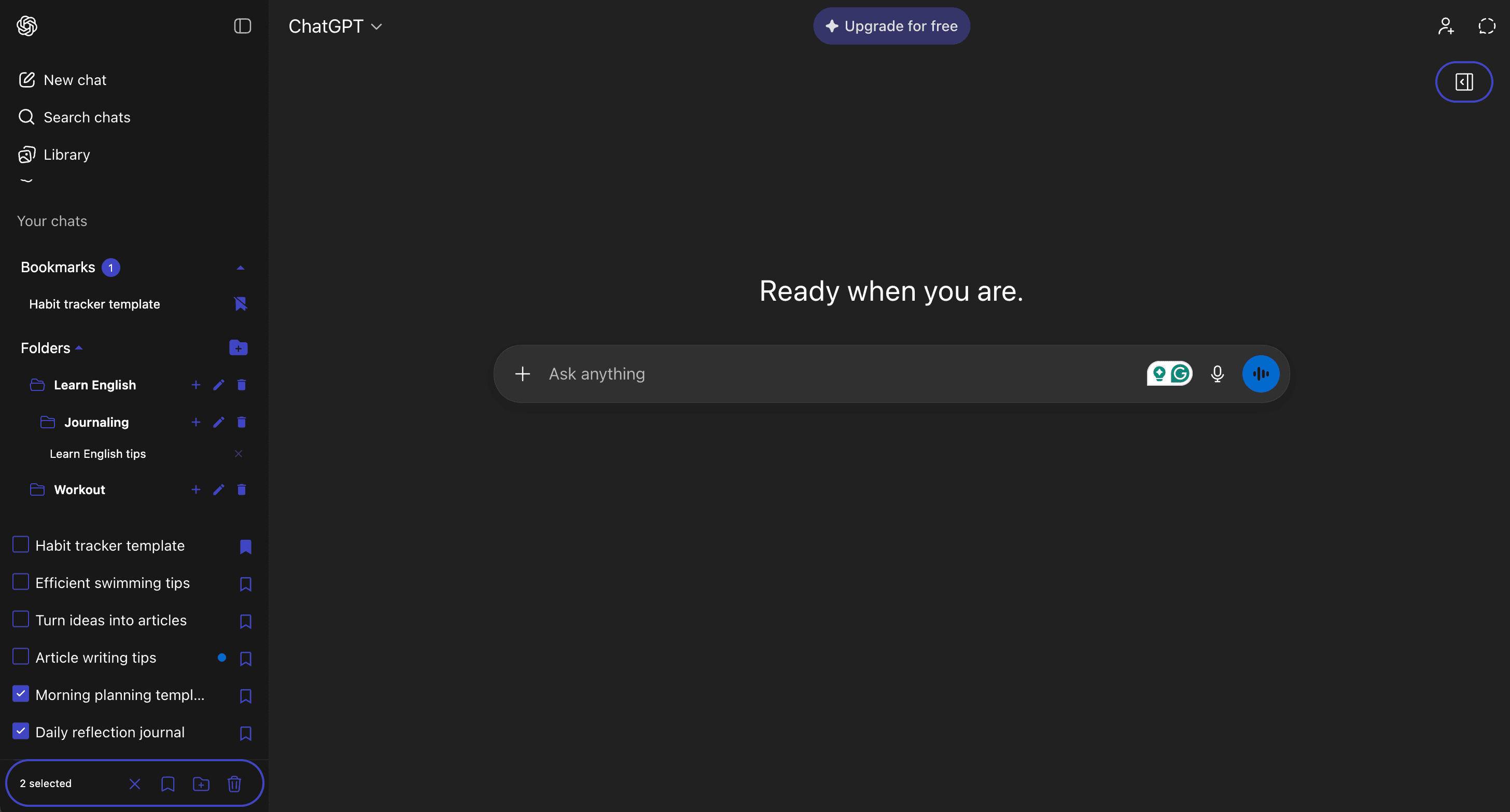 Chatrik extension preview showing organized chat interface